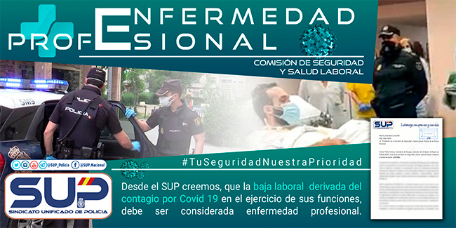 El SUP solicita considerar la COVID-19 como enfermedad profesional