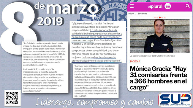 Entrevista a la secretaria General en El Plural