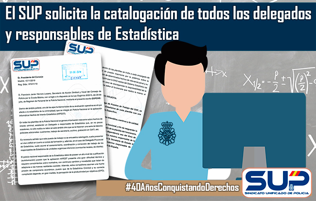 El SUP solicita la catalogación de todos los delegados y responsables de Estadística