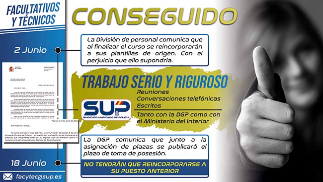 Facultativos y Técnicos. Conseguido