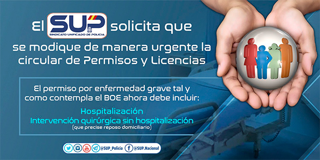 El SUP solicita que se modifique de manera urgente la circular de Permisos y Licencias