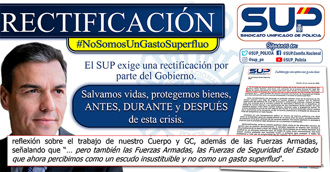 Rectificación presidente del Gobierno