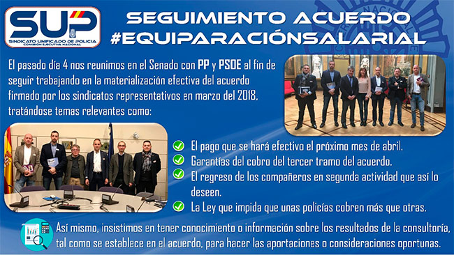 Seguimiento equiparación salarial