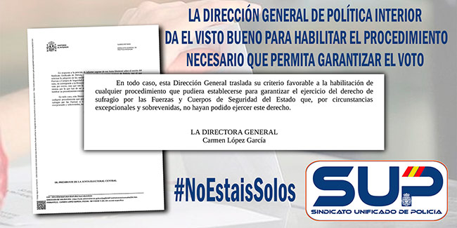  los compañeros desplazados a Cataluña pueden ejercer su derecho a voto